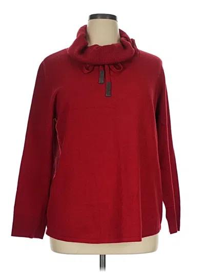 Pre-owned Chico's Turtleneck Sweater In Red