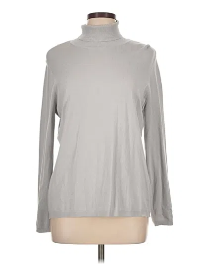 Pre-owned Chico's Turtleneck Sweater In Silver