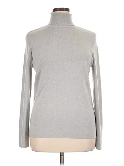 Pre-owned Chico's Turtleneck Sweater In Silver