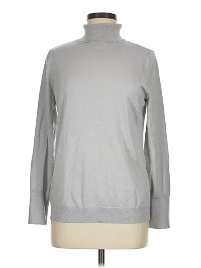 Pre-owned Chico's Turtleneck Sweater In Silver