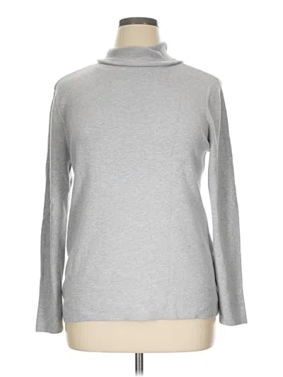 Pre-owned Chico's Turtleneck Sweater In Silver