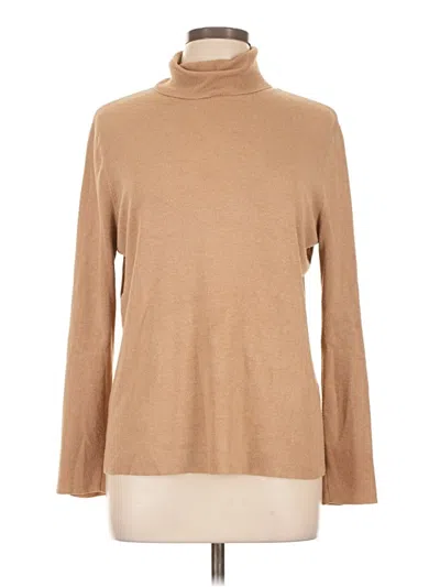 Pre-owned Chico's Turtleneck Sweater In Tan