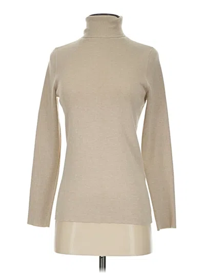 Pre-owned Chico's Turtleneck Sweater In Tan