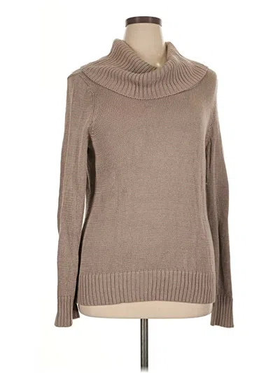 Pre-owned Chico's Turtleneck Sweater In Tan