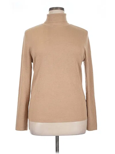 Pre-owned Chico's Turtleneck Sweater In Tan