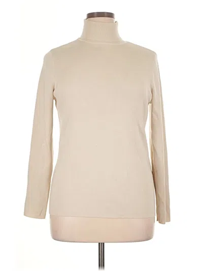 Pre-owned Chico's Turtleneck Sweater In Tan
