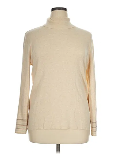 Pre-owned Chico's Turtleneck Sweater In Tan