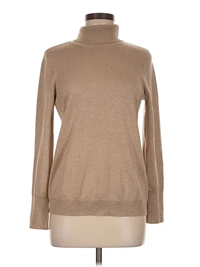 Pre-owned Chico's Turtleneck Sweater In Tan