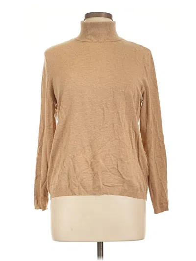 Pre-owned Chico's Turtleneck Sweater In Tan