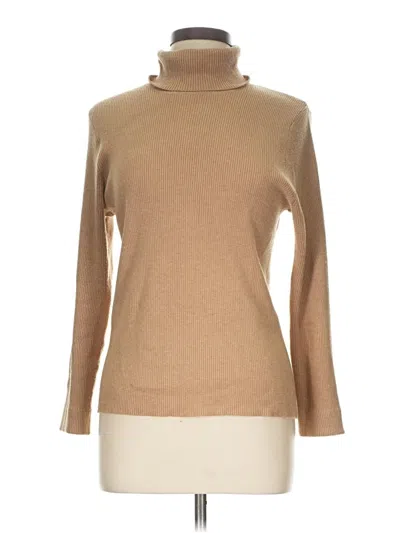 Pre-owned Chico's Turtleneck Sweater In Tan