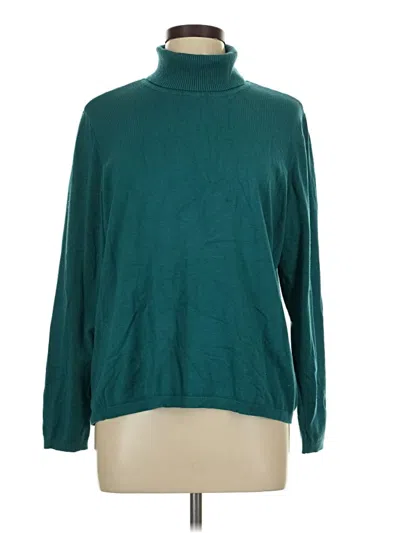 Pre-owned Chico's Turtleneck Sweater In Teal