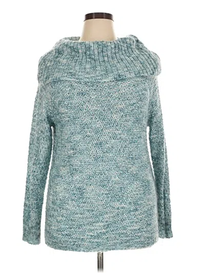 Pre-owned Chico's Turtleneck Sweater In Teal