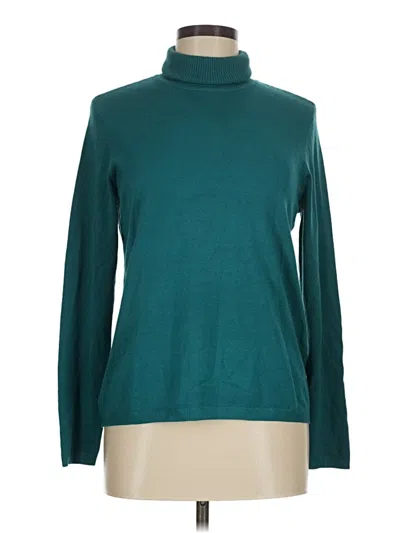 Pre-owned Chico's Turtleneck Sweater In Teal