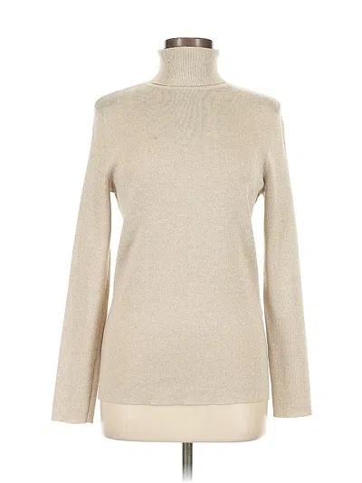 Pre-owned Chico's Turtleneck Sweater In White