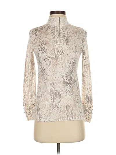 Pre-owned Chico's Turtleneck Sweater In White