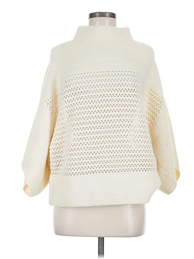 Pre-owned Chico's Turtleneck Sweater In White