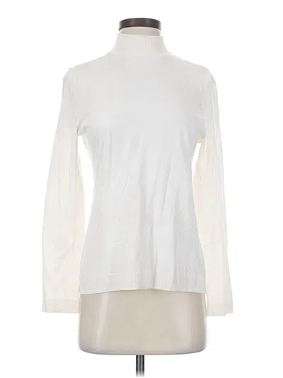 Pre-owned Chico's Turtleneck Sweater In White