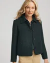Chico's Tweed Cropped Jacket In Darkest Spruce In Green