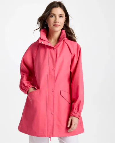 Chico's Twill Rain Jacket In Blossom In Pink