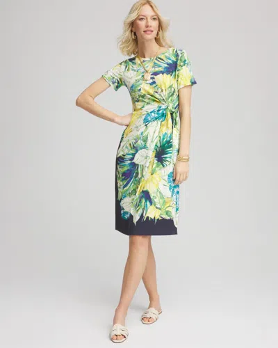 Chico's Twist-front Knit Dress In Multi