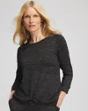 Chico's Twist-front Top In Black In Black