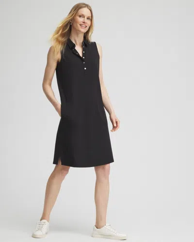Chico's Upf Sun Protection Knit Sleeveless Dress In Black Size 20/22 |  Zenergy Activewear