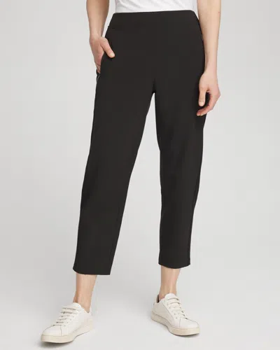 Chico's Rib Mix Cropped Pants In Black Size 18 |  Zenergy Activewear