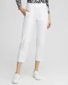 Chico's Rib Mix Cropped Pants In White Size 18 |  Zenergy Activewear In White