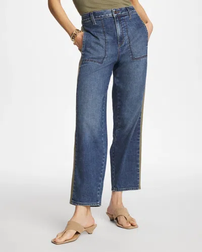 Chico's Utility Barrel Jeans In Mariana Indigo In Blue