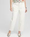 Chico's Utility Tapered Jeans In White Size 16 |  In Sea Salt