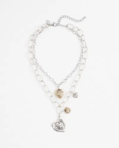 Chico's Valentine's Day Charm Necklace |  In Mixed Metals
