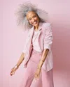 Chico's Velvet Blazer In Rose Smoke