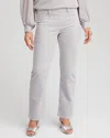 Chico's Velveteen Pull-on Flared Jeans In Denim In Gray