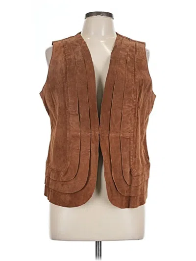 Pre-owned Chico's Vest In Brown