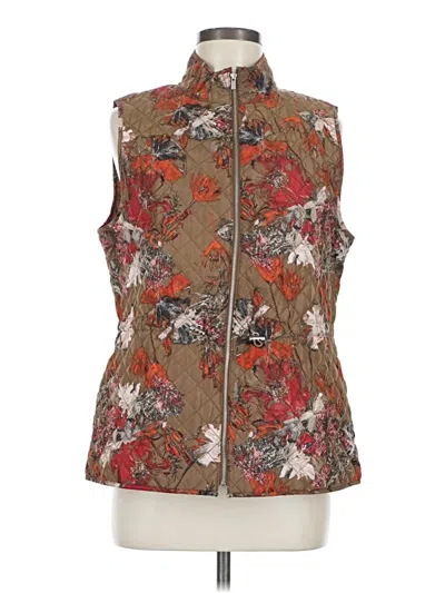 Pre-owned Chico's Vest In Brown