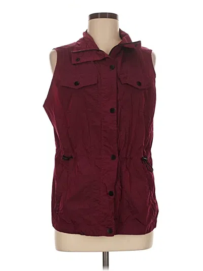 Pre-owned Chico's Vest In Burgundy