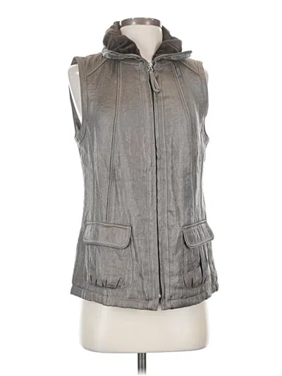 Pre-owned Chico's Vest In Gray