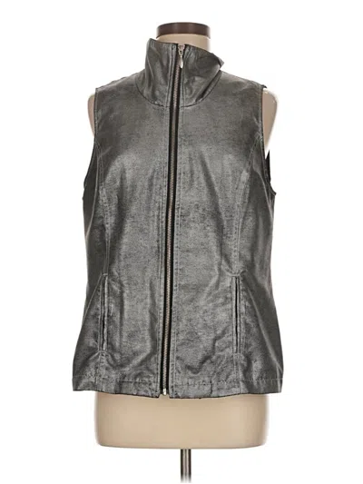 Pre-owned Chico's Vest In Gray