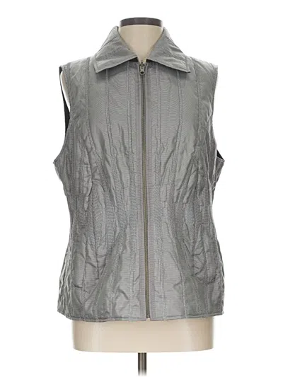 Pre-owned Chico's Vest In Gray