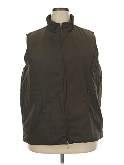 Pre-owned Chico's Vest In Green