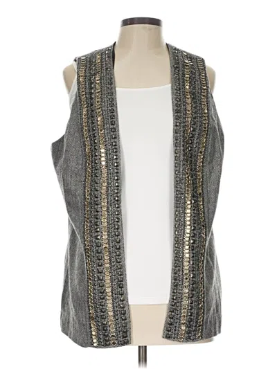 Pre-owned Chico's Vest In Silver