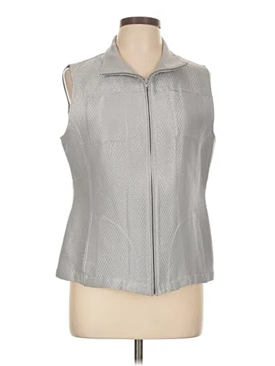 Pre-owned Chico's Vest In Silver