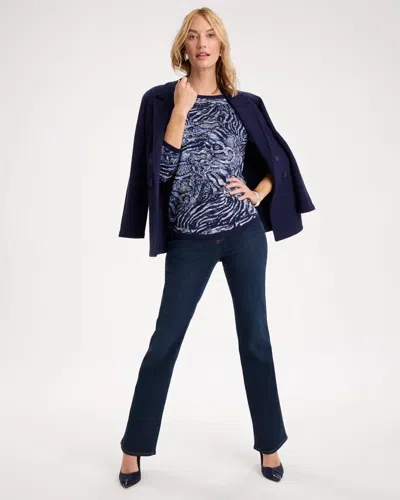 Chico's Vintage Chic High-rise Jeans In Dark Wash Denim In Dark Rainier Indigo