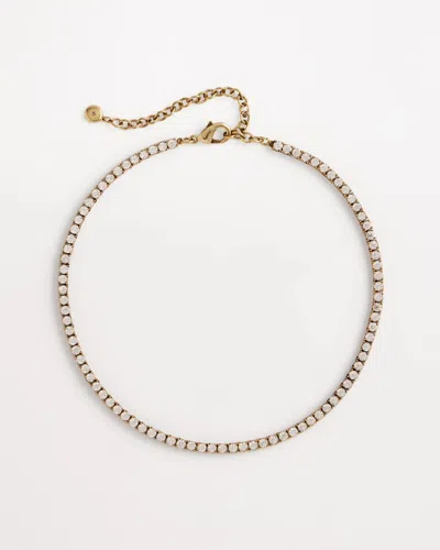 Chico's Vintage Tennis Necklace In Gold