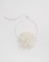 Chico's White Flower Tie Choker Necklace |  In White
