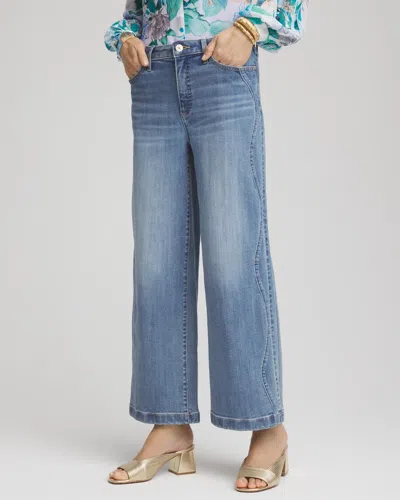 Chico's Wide Cropped Jeans In Denim