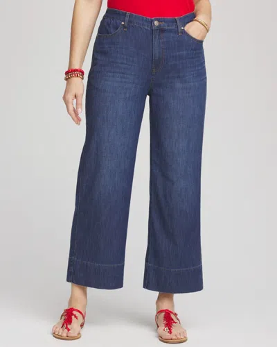 Chico's Wide Cropped Summer Jeans In Denim