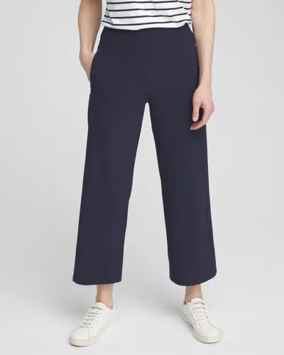 Chico's Wide Leg Crops In Blue Size 0/2 |  Zenergy In Navy Blue