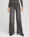 Chico's Wide Leg Frayed Hem Jeans In Colson Bay Wash Size 20 |  In Colson Bay Wash