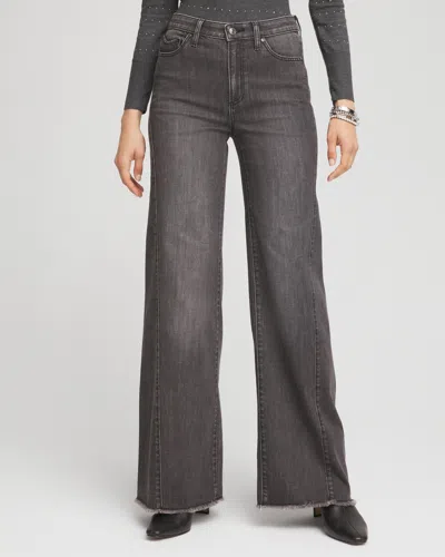 Chico's Wide Leg Frayed Hem Jeans In Colson Bay Wash Size 20 |